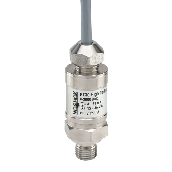 Noshok Pressure Transmitter, 0-2000 psi gauge, +/-0.25% of span, 0 Vdc to 5 Vdc, 3-wire, 1/4 NPT male, integ PT30-2000psig-1-2-2-36 - main